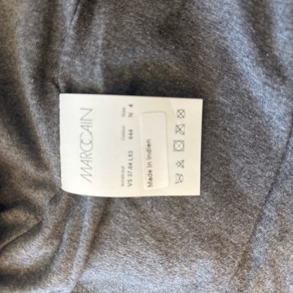 Marc Cain size 4 EUC leather “vintage” chocolate brown leather Quilted moto Vest - Picture 10 of 15